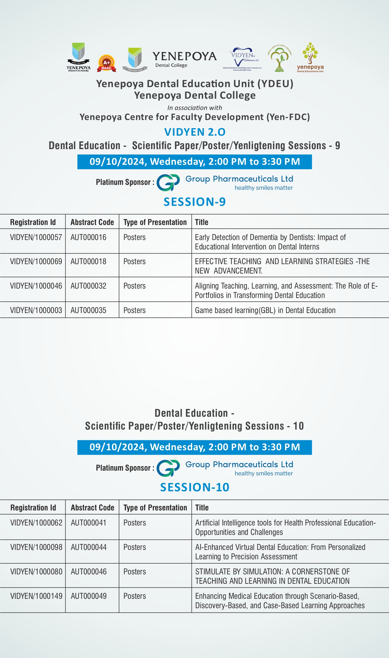 Schedule Page 5